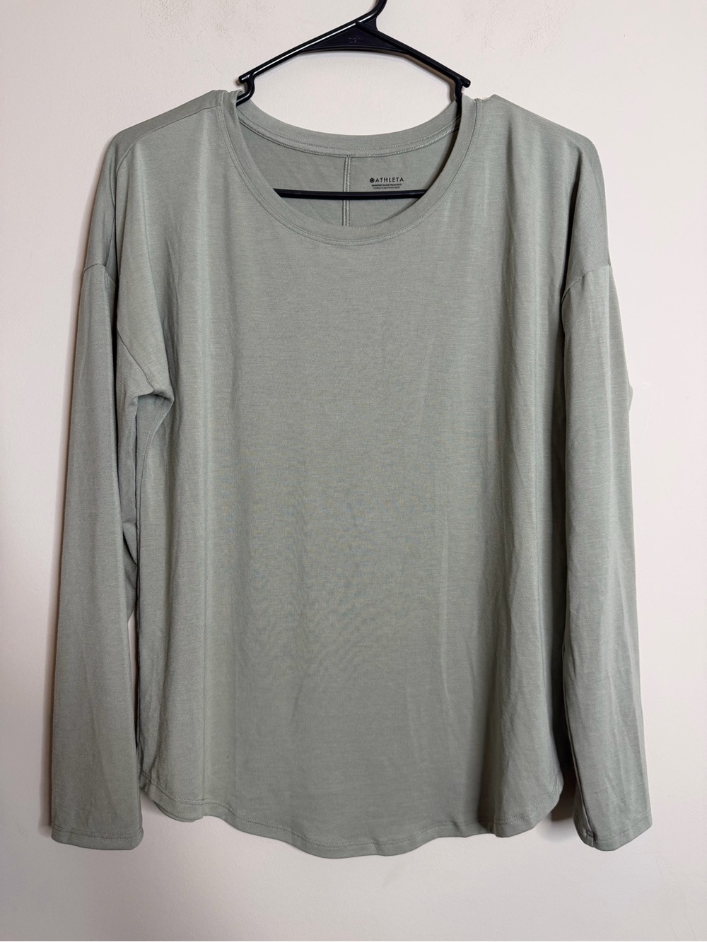 Athleta Move With Ease Long-Sleeve Top In Seafoam Green Size Small